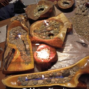 Tabletop Firepits by Phoenix Restoration and Creation